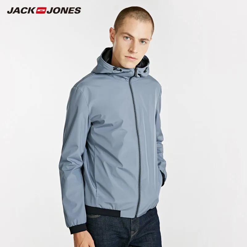 Jack &amp Jones Мужская осенняя куртка с капюшоном и длинными рукавами E | 218321530 одежда