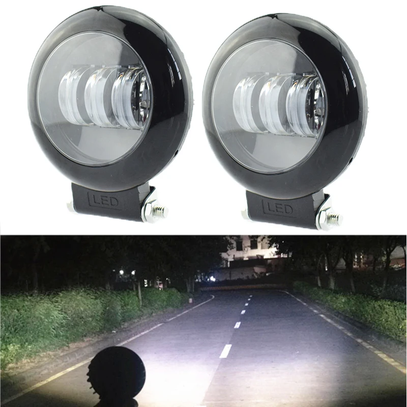 

motorcycle headlights LED 12V 50W 6500K white motorcycles auxiliary work lights motorbike fog spot lamp waterproof accessories
