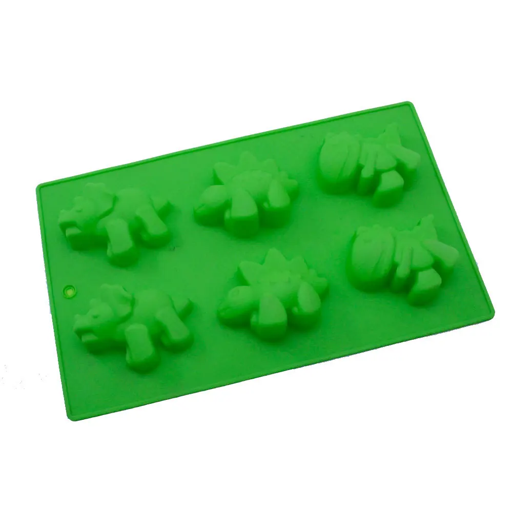 B Shape Симпатичные Силиконовые формы для торта в форме динозавра, 3D формы для животных, в форме динозавра, сахарная помадка, мыло, желе, пудинг, формы для украшения торта, инструменты - Цвет: B Shape