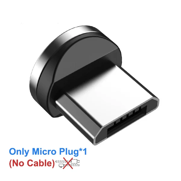 ACCEZZ 90 градусов быстрый Магнитный кабель Micro usb type C для iPhone 7 XS X 8 6 Plus samsung S7 S8 huawei магнитные кабели зарядного устройства 2 м - Цвет: Only Micro Plug