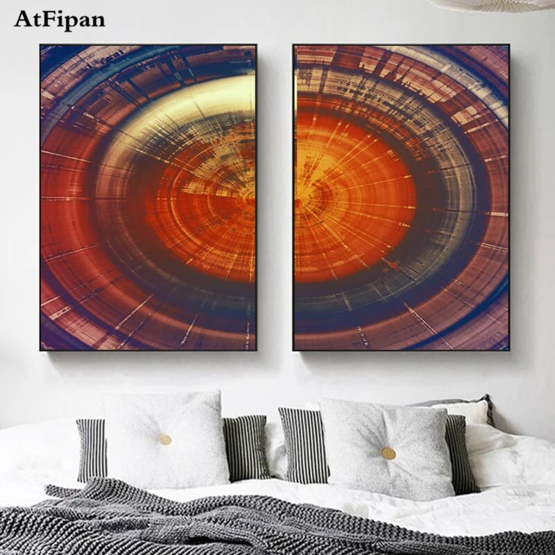 AtFipan 2 шт. без рамки Landschap холст Schilderij настенная Художественная печать постер Muur Foto