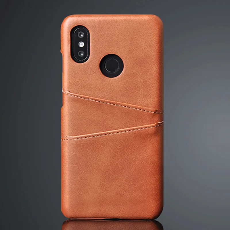 Brown Для Xiaomi mi Play чехол держатель для карт Id Bank чехол для Xiao mi Pocophone F1 mi A2 Lite 8 9 SE 5X 6X A1 кожаный чехол для телефона - Цвет: Brown