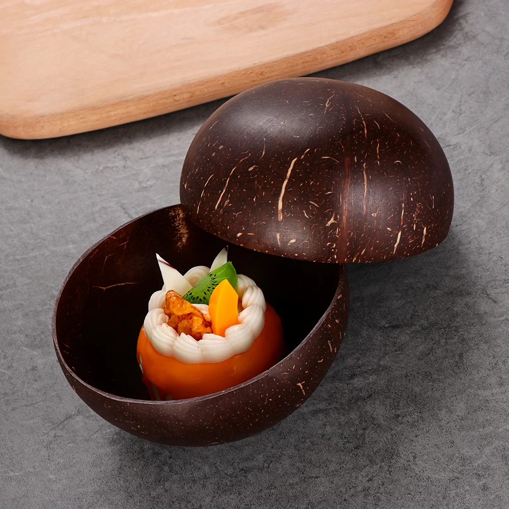 Новинка 2019 винтажная чаша из натуральной кокосовой ракушки чаши для мороженого
