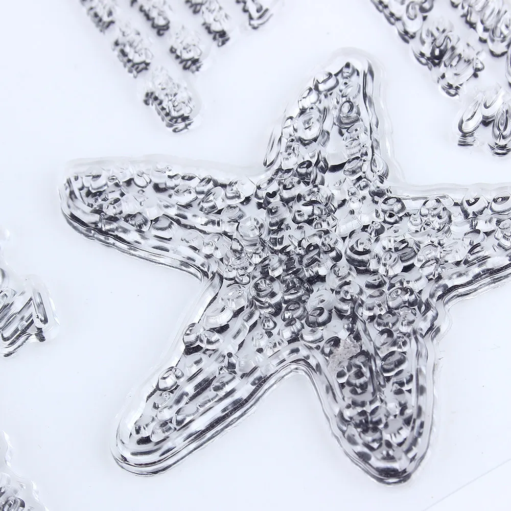 SEASENXI оболочки звезды прозрачный силиконовый штамп и резки умирает для DIY