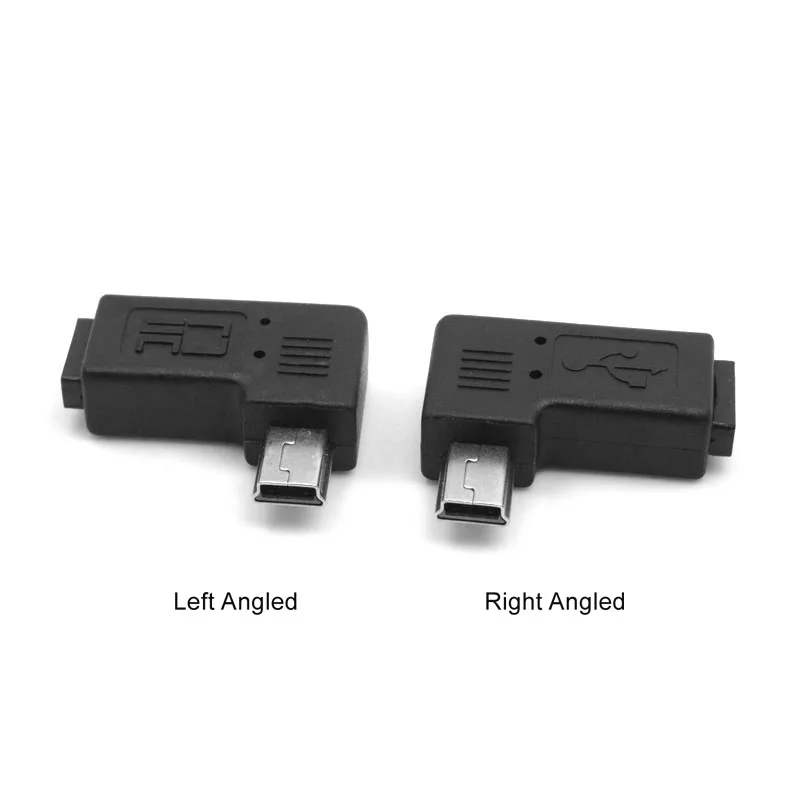 CY Кабель 90 градусов левый и правый угловой мини USB 5pin штекер к микро гнездо