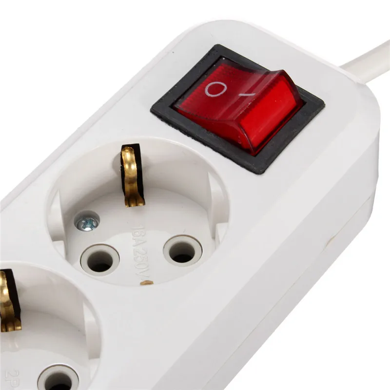 Удлинитель электрический с 2 круглыми контактами 3/5 м 6 розеток|power strip|ac power socketpower