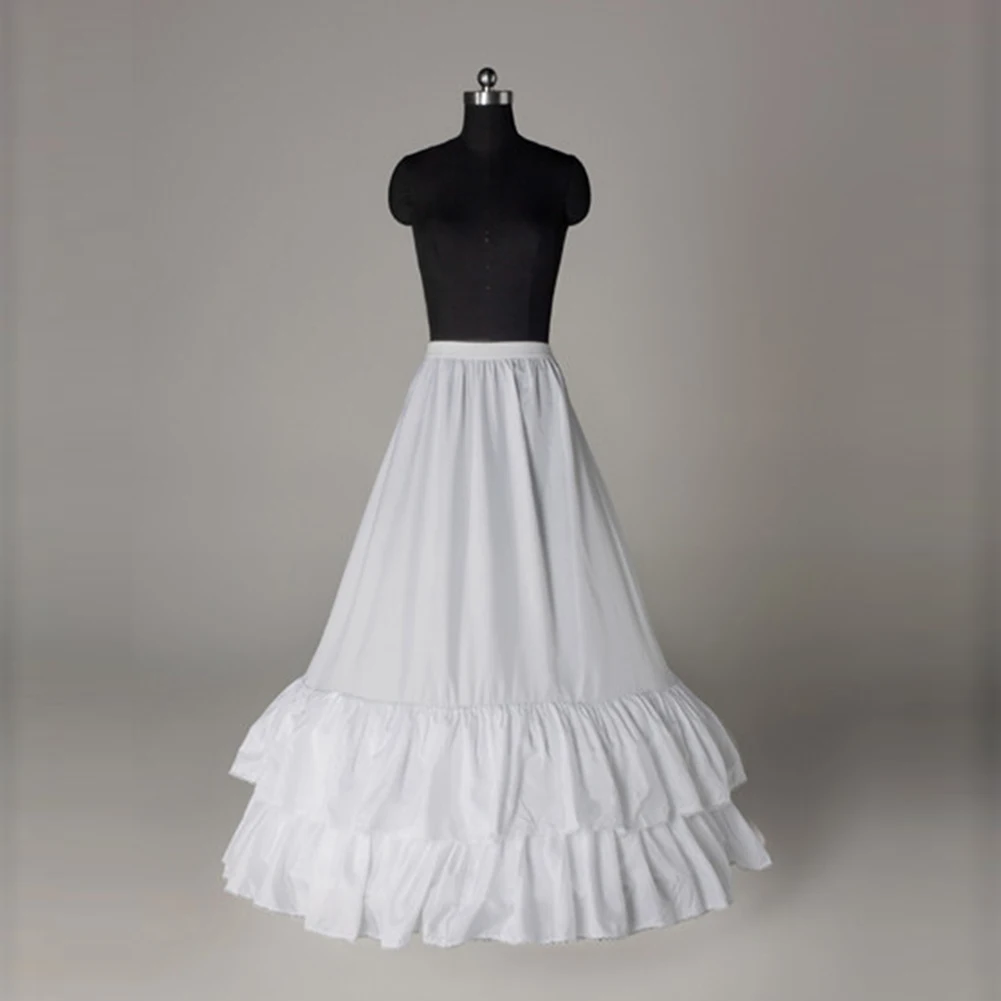 Трапециевидная Длинная свадебная юбка американка длиной до пола с двумя