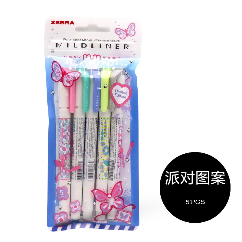 5pcs 5 шт./компл. Зебра mildliner десерт кантри творческий ручка-маркер для девочек милое студенческое флуоресцентных маркеров kawaii пуля журнал ручка - Цвет: 5pcs