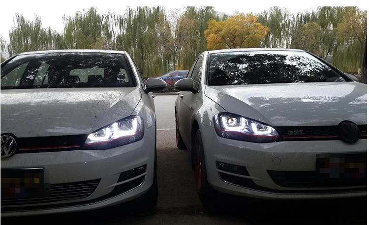 VLAND фабрика для автомобиля фара Golf7 2014 2015 VW Golf 7 фары с светодиодный DRL сигнал H7 D2H
