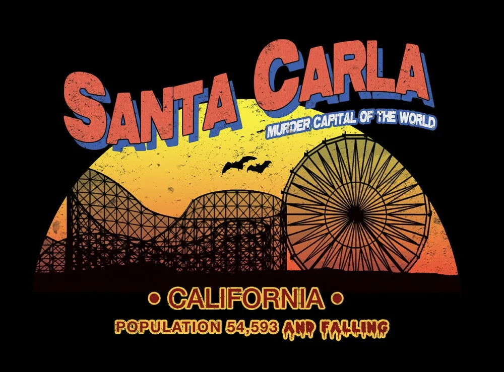 

Santa Carla Boys Inspired T-Shirt - Retro Film Movie Vampire Hot Summer Clothing Cotton Men High Quality Cool Tees Shirt