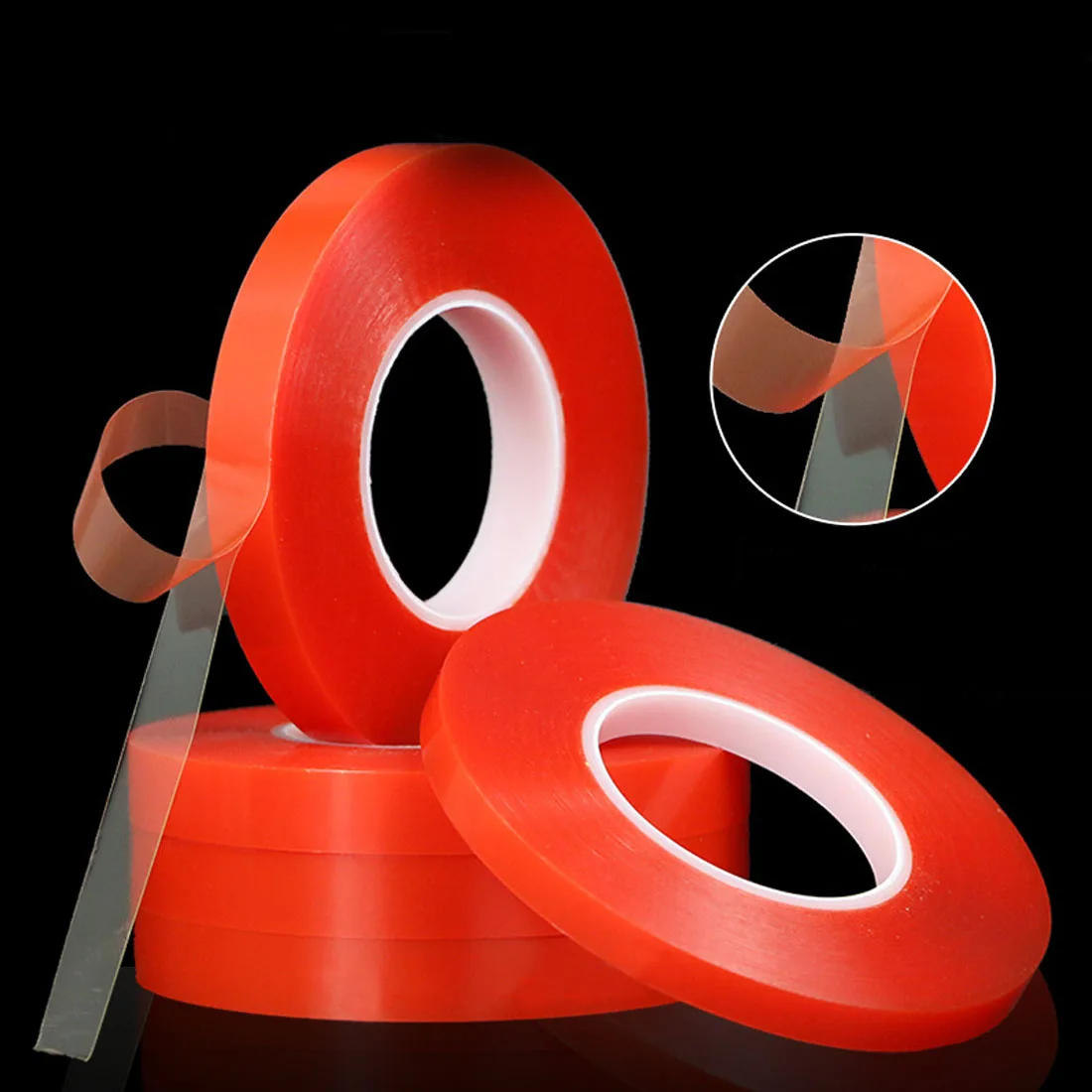 

Двусторонний Скотч, 2 мм, 50 м, прочная акриловая клейкая красная пленка, прозрачная наклейка для дисплея мобильный телефон панель ЖК-дисплей,...