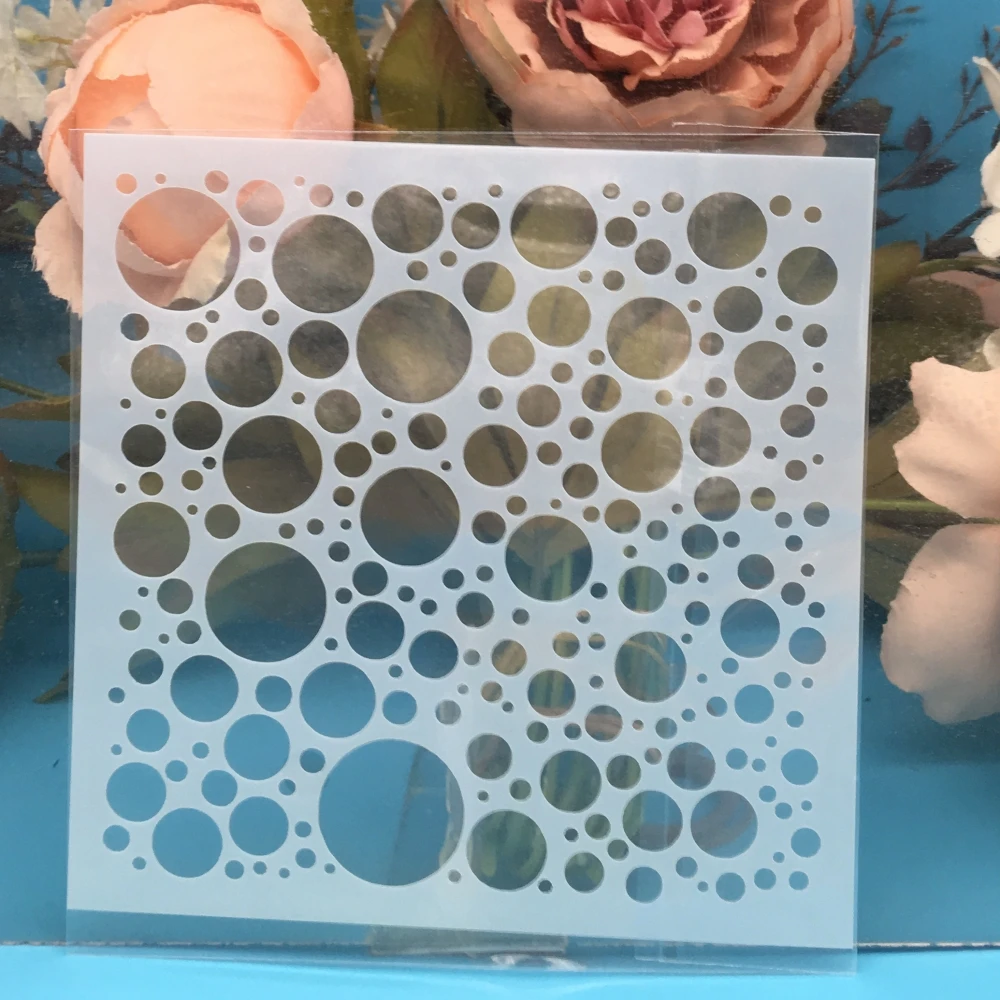 

1Pcs 13cm Bubble Dot Circle DIY Craft Layering Stencils Painting Scrapbooking Stamping Embossing Album Paper Template F5170-5