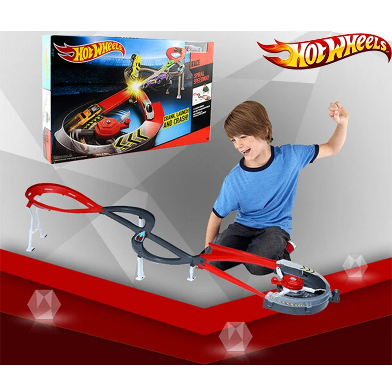 Hot Wheels спортивный костюм пластиковый Matel миниатюры автомобильный трек большой