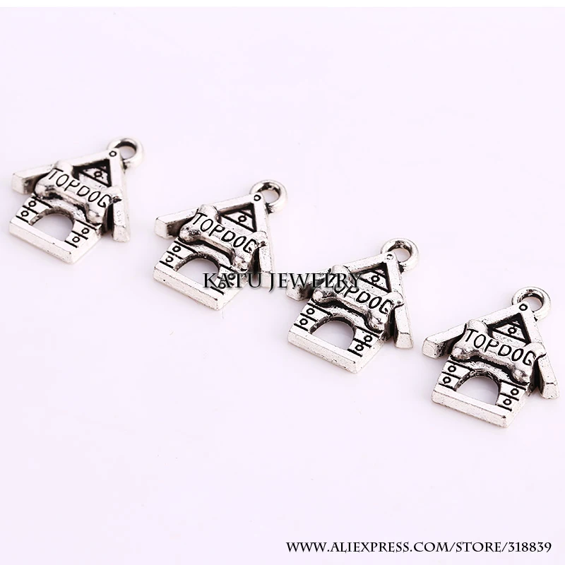 Antique Silver Metal Dog House Charms for Jewelry Making Diy Zinc Alloy Pendant Wholesale 30pcs C8981 | Украшения и аксессуары