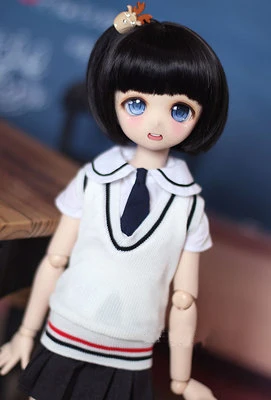 

Жилет для куклы 1/3 BJD, черный жилет с V-образным вырезом