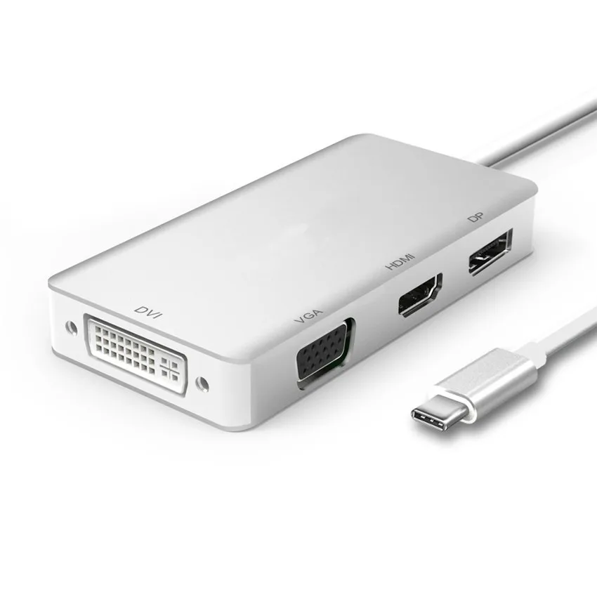 USB C концентратор HDMI DisplayPort 3840*2160 4K адаптер Тип C VGA DVI 1080P конвертер для Macbook Монитор Проектор