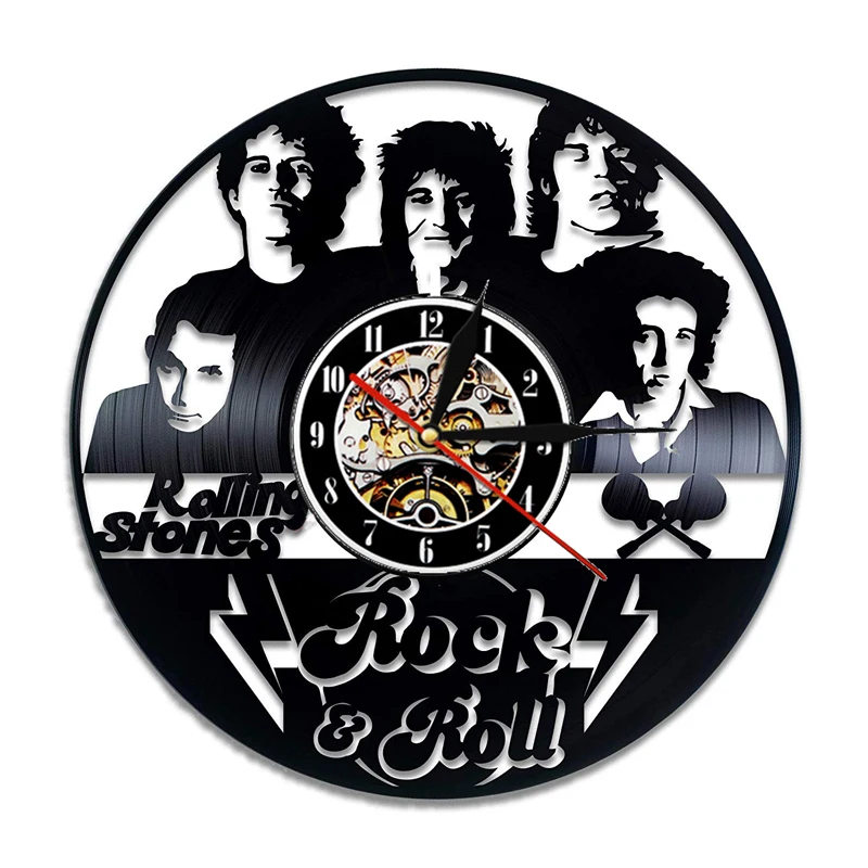 Настенные часы Rolling Stone Rock Band, современный дизайн, часы с музыкальной виниловой пластинкой, подвесные настенные часы, домашний декор, подарок на день рождения - Цвет: 7