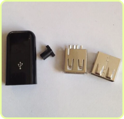 200 компл./лот 3 в 1 A Тип 2 0 usb штекер + пластиковый корпус соединитель Комплект