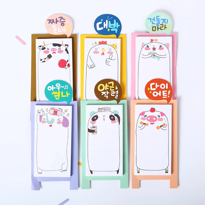 1 шт. Корея канцелярские милые принт с героями мультфильмов Kawaii, Стикеры закладки, памятки Pad Блокнот для заметок на клейкой основе расходные материалы