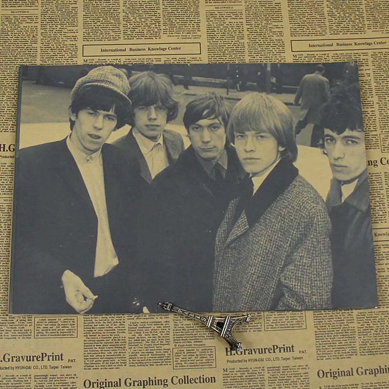 Уютный момент Rolling Stones группа/Винтажные Плакаты/крафт-бумага плакат/кафе стены дома декоративная живопись постер QT360