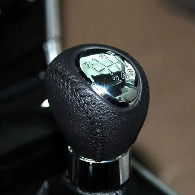 6 скоростей кожа хром ручная ручка переключения передач для Mazda 5 3 Рычажная