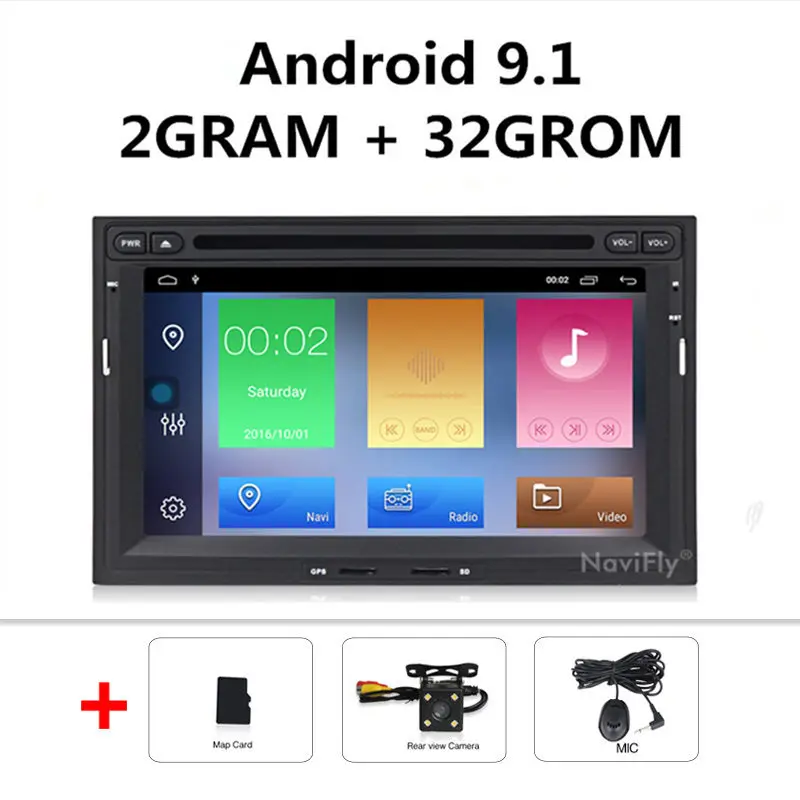 Car dvd Camera 2din Android 9,1 автомобильный dvd мультимедийный плеер радио аудио для peugeot 3005 3008 5008 партнер Berlingo gps навигация FM RDS SD USB - Цвет: Car dvd Camera