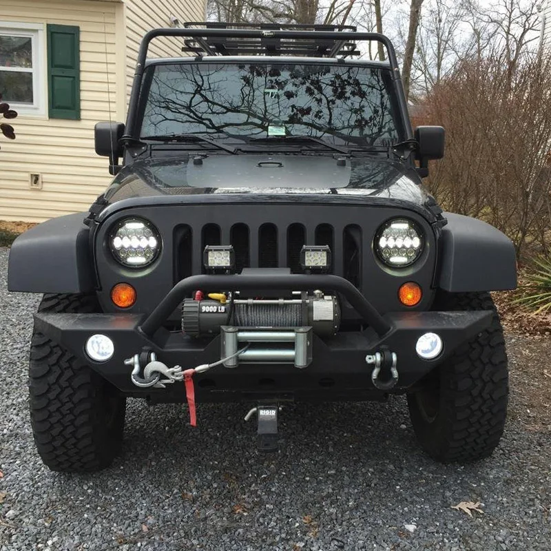 Фары светодиодные FADUIES 2 шт. лампы для Jeep Wrangler JK CJ LJ Hummer H1 H2 7 дюймов 75 Вт ДХО|h2 led|led