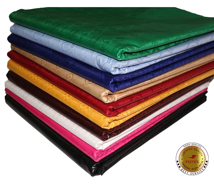 Африканский жаккард Дамасская морская парча Базен Riche ткань хорошего качества