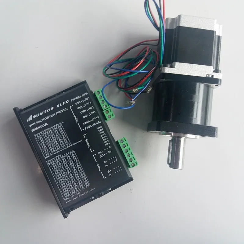 Планетарный редуктор скорости передаточное число 100:1 с двигателем NEMA23 и набором