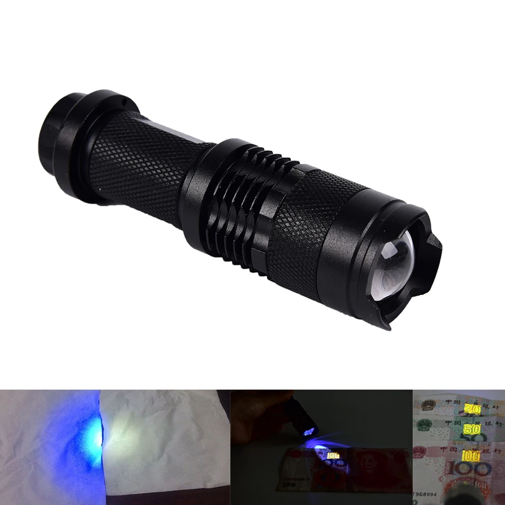 

1PC Led UV Flashlight Torch Light Ultra Violet Light Blacklight UV Lamp Battery For Marker Checker Detection