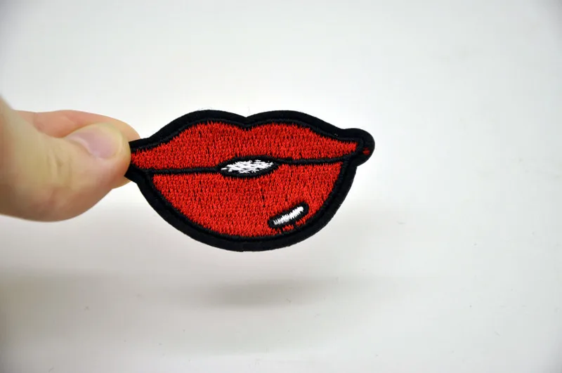1 шт в упаковке сексуальные красные губы патч для костюмы Утюг на вышитые шить и