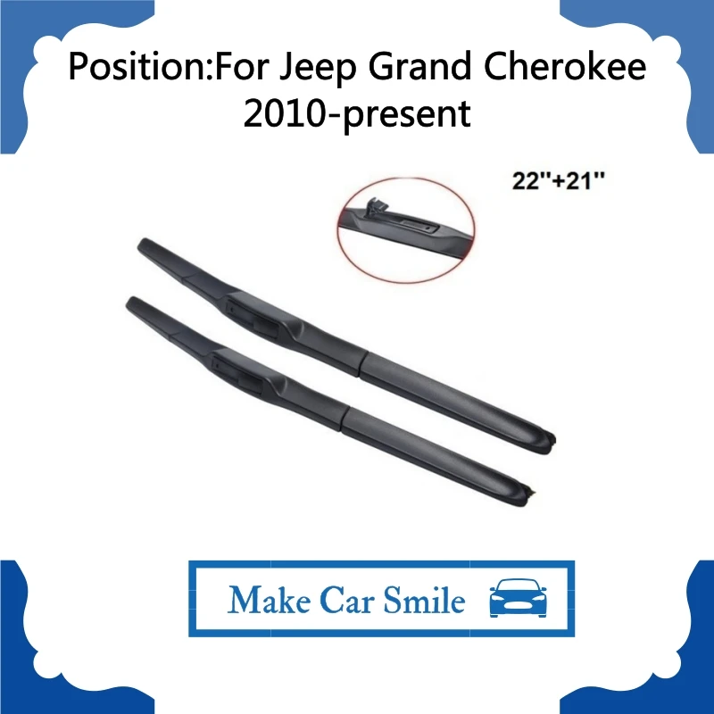 

For Jeep Grand Cherokee 22''+21'' 2 Pieces Windscreen 2010-present Natural Rubber Car Accessaries