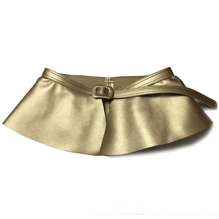 Style1 Gold Новинка, трендовая Женская широкая Золотая черная Корсетная юбка с поясом, женская модная юбка с рюшами, баска, пояс на талии, широкие пояса для женщин, платье - Цвет: Style1 Gold