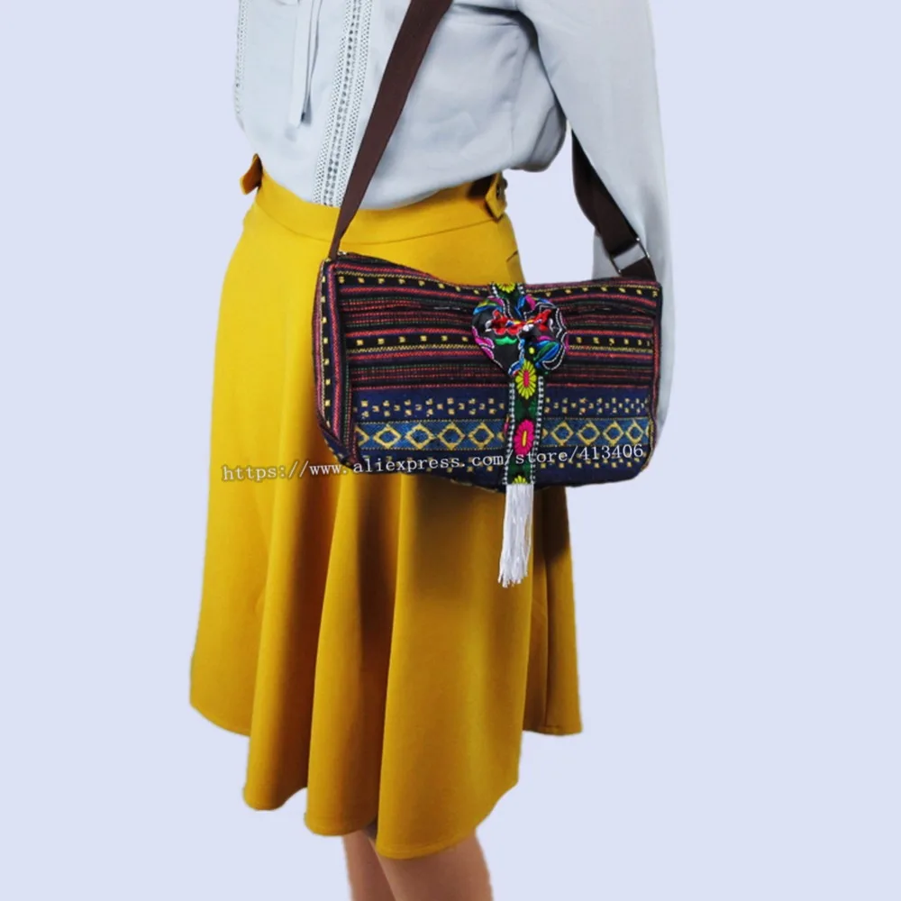 Винтажная сумка мессенджер Hmong в этническом стиле бохо тайском Индийском ручной