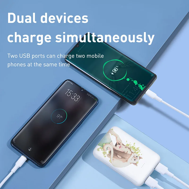 Baseus power Bank 10000 мАч Быстрая зарядка Внешняя батарея зарядное устройство USB bank