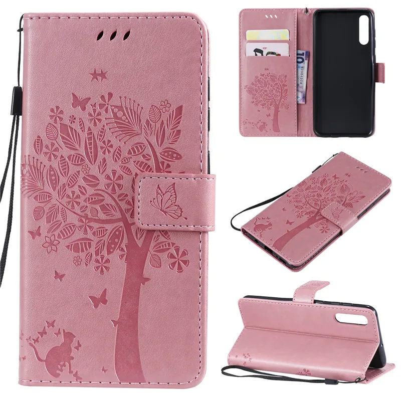 Leather Wallet Case for Samsung Galaxy A50 card slot holder stand flip silicone soft cover Samsung A50 Case A70 A40 A30 A20