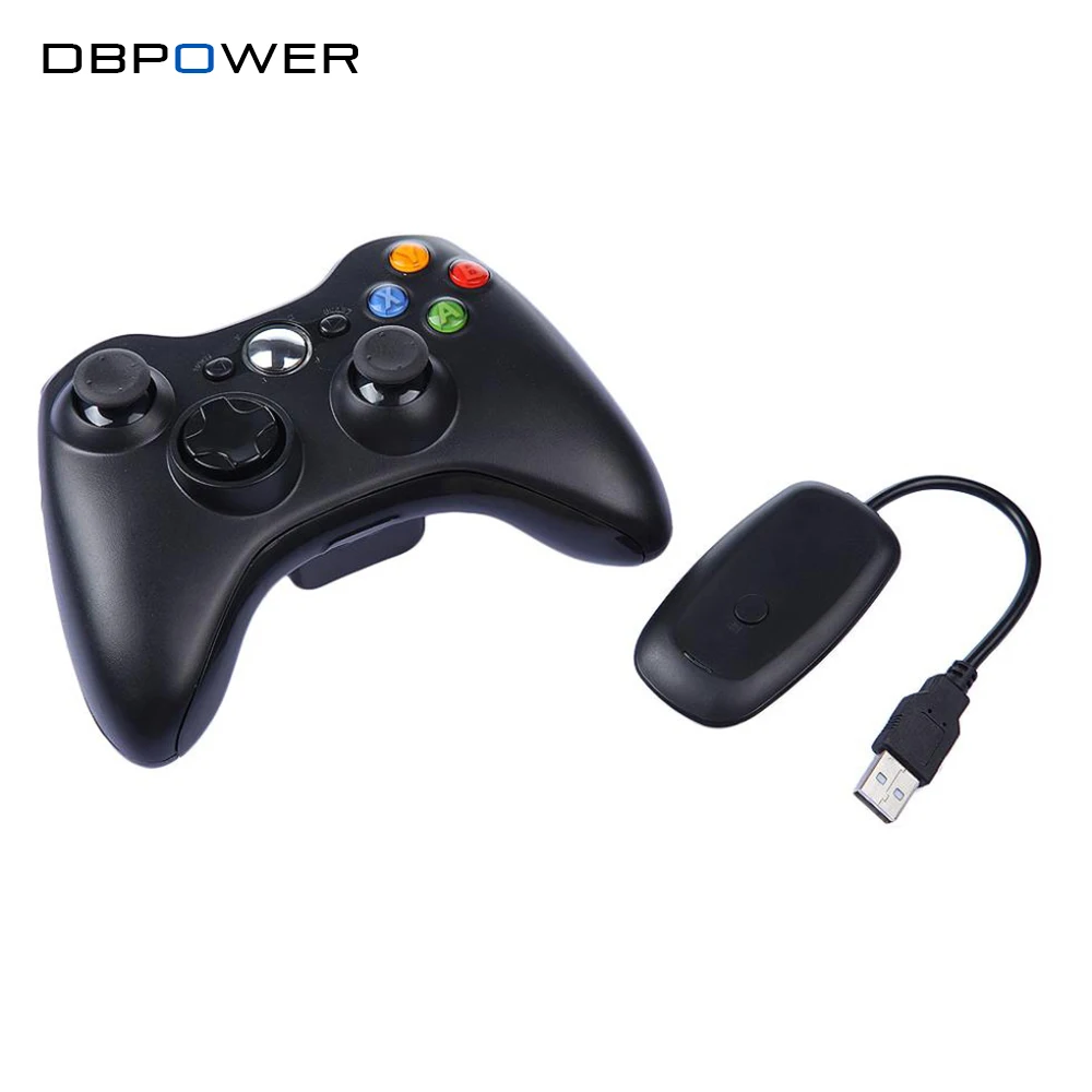 Dbpower Беспроводной контроллер Джойстик с приемник для Xbox 360 игр Microsoft игры геймпад