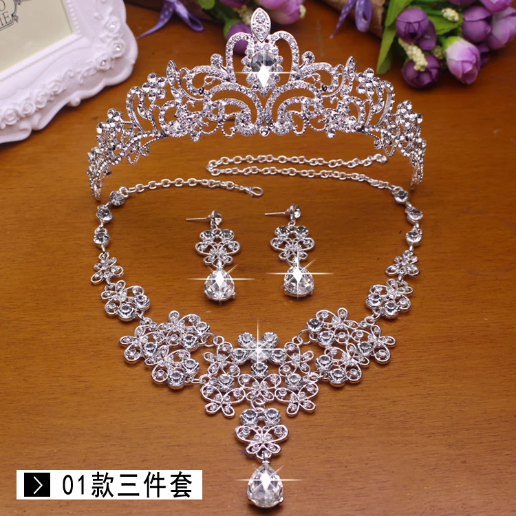 2017 больше стильных свадебных ювелирных украшений для невесты Стразы тиара
