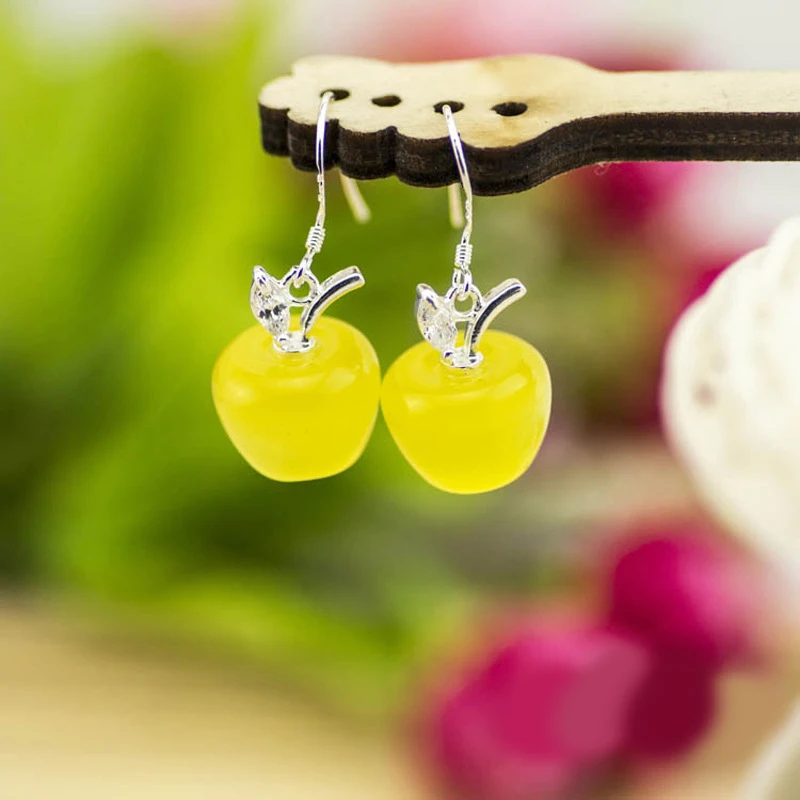 2018 sexy opal fruit apple lady earrings Six - color cartoon girl eardrop gift | Украшения и аксессуары