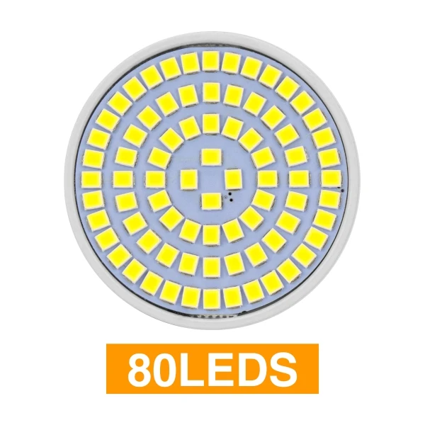 80led E27 E14 MR16 GU10 лампада светодиодные лампочки 220V 240V Bombillas лампа 5 Вт 6 Вт, 7 Вт, 9 Вт, 12 Вт, светодиодный светильник Точечный светильник 36 60 80 светодиодный s SMD 2835 Светодиодный точечный светильник - Испускаемый цвет: 80led