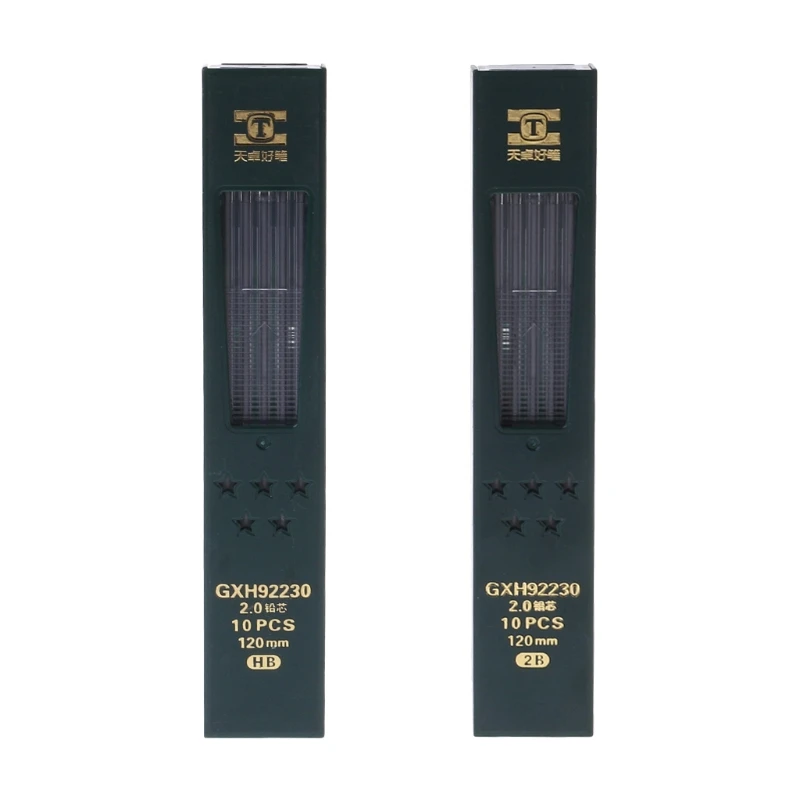 

2.0mm 10Pcs/Box 2B HB Mechanical Pencil Lead Refill School Office Stationary