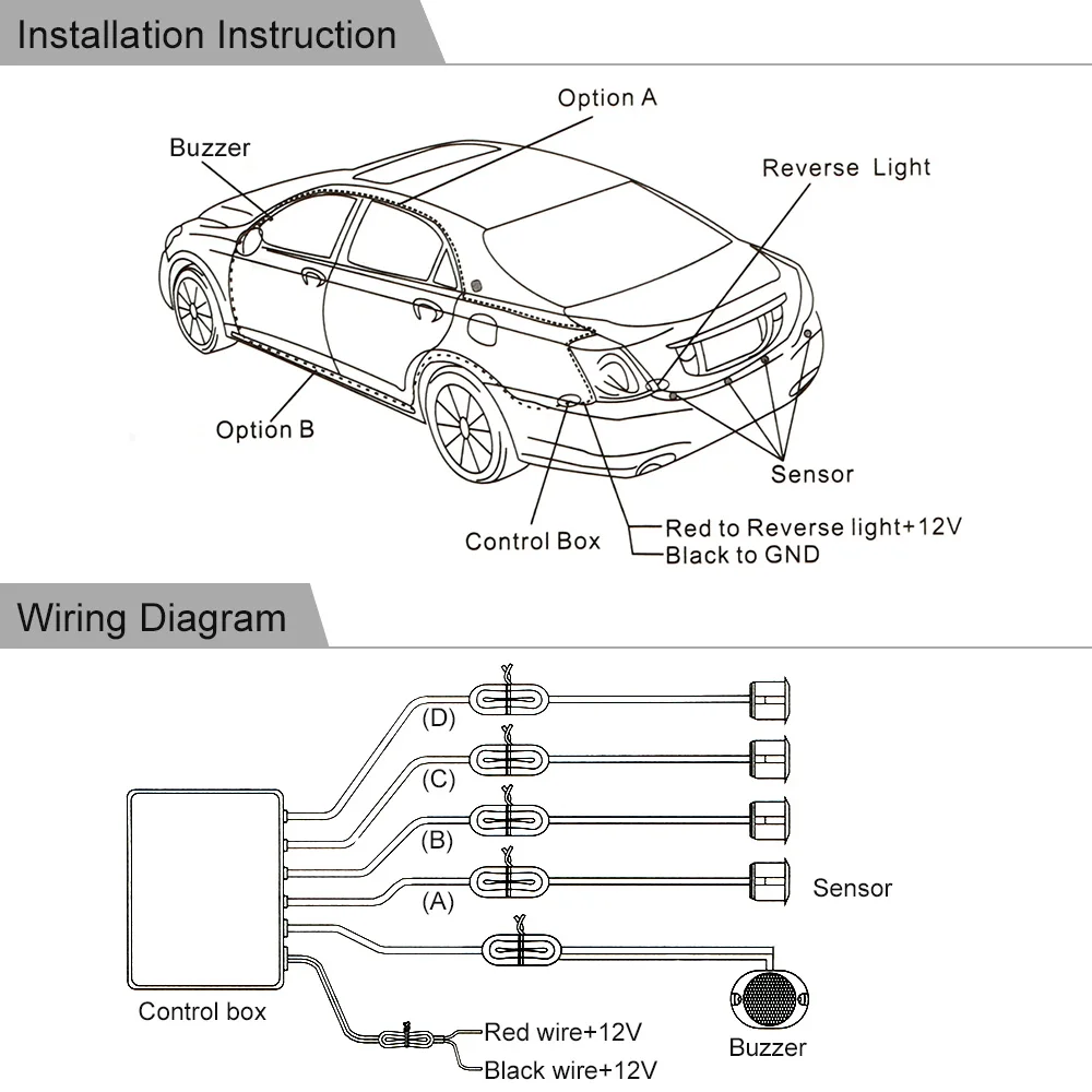 Автомобильный парковочный датчик система оповещения с 4 датчиками|car parking|sensor autocar