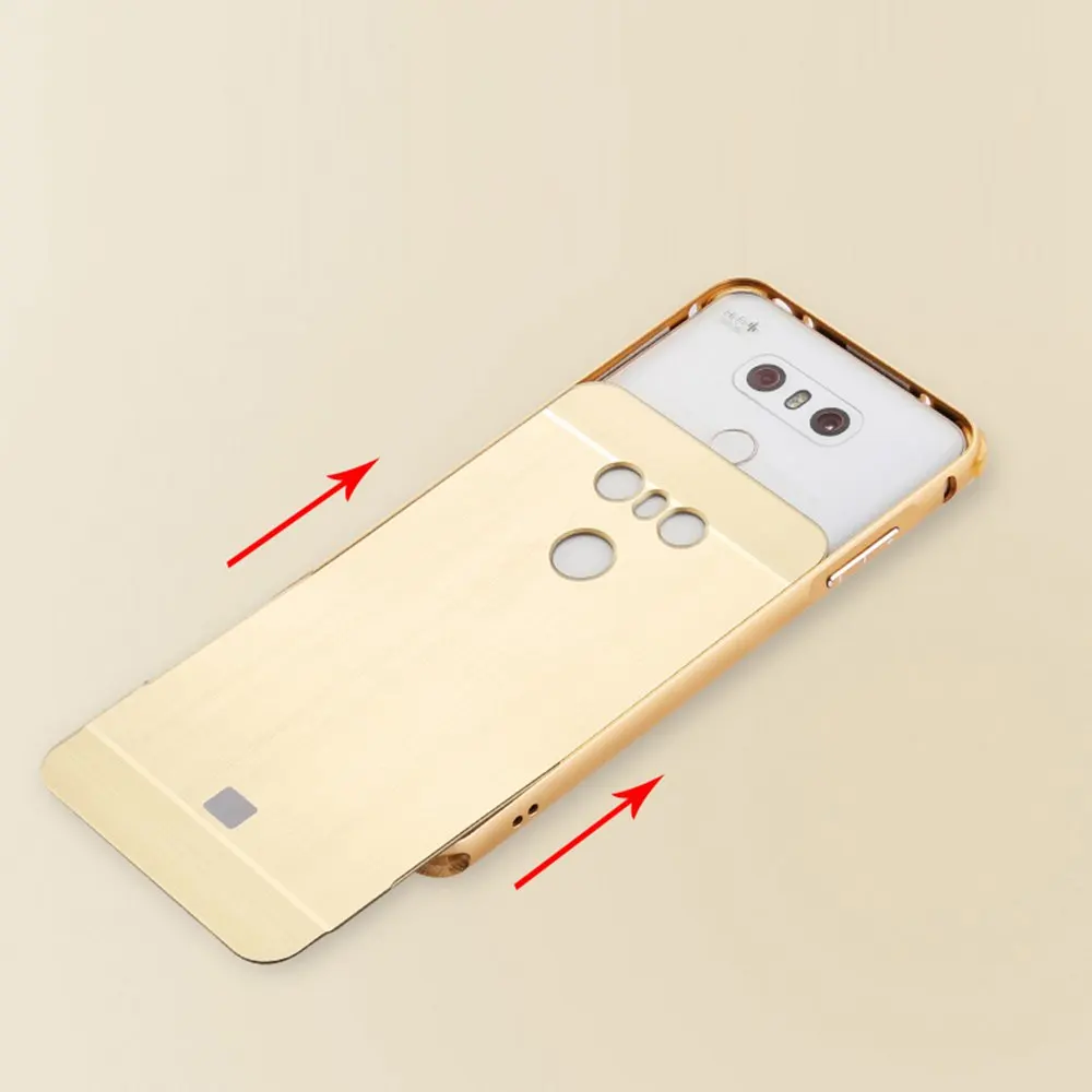 ZEALLION чехол для LG G6 2 в 1 пластинчатый Металл алюминиевая рама тонкий матовый PC