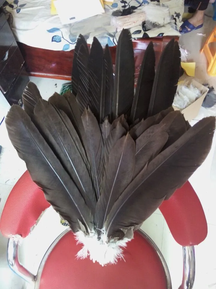 

Wholesale 20 16~18 inch / 40-45cm high quality natural eagle feathers, DIY jewelry decoration