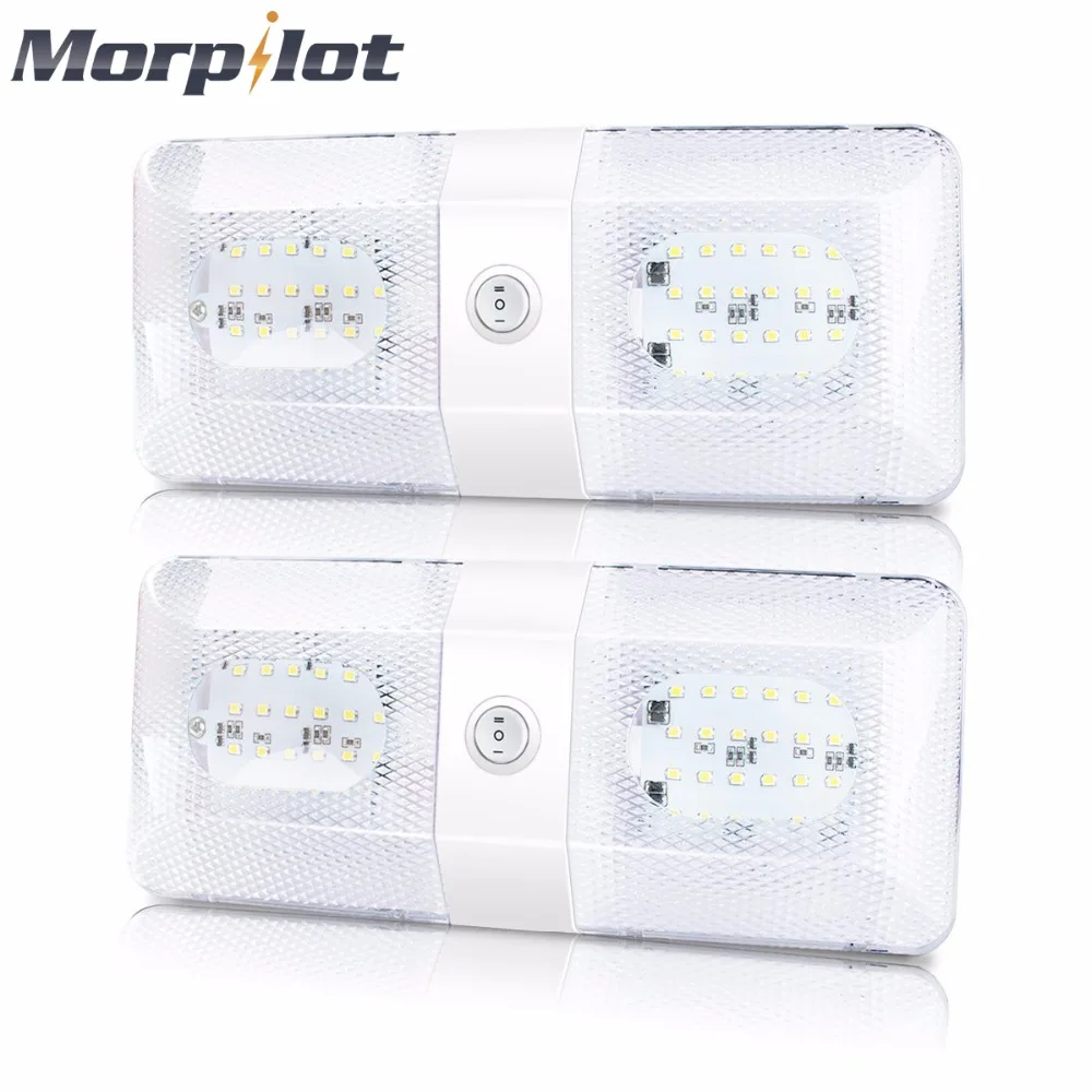 Morpilot 2 шт. 12 В 48LED RV двойной купол потолка светильник Замена Подсветка салона для