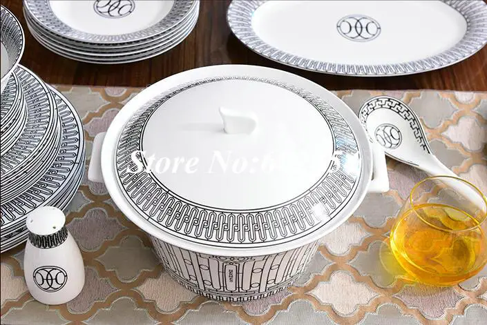Новые поступления костяной набор посуды из фарфора Diy посуда Dinnerset