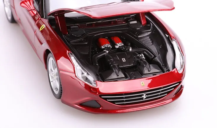 1:24 Ferari California T образная модель автомобиля из сплава винно красная