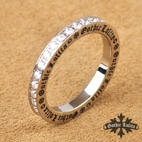 designer thumb vintage rings for women stainless steel roman letter gothic cross joint fashion jewlery