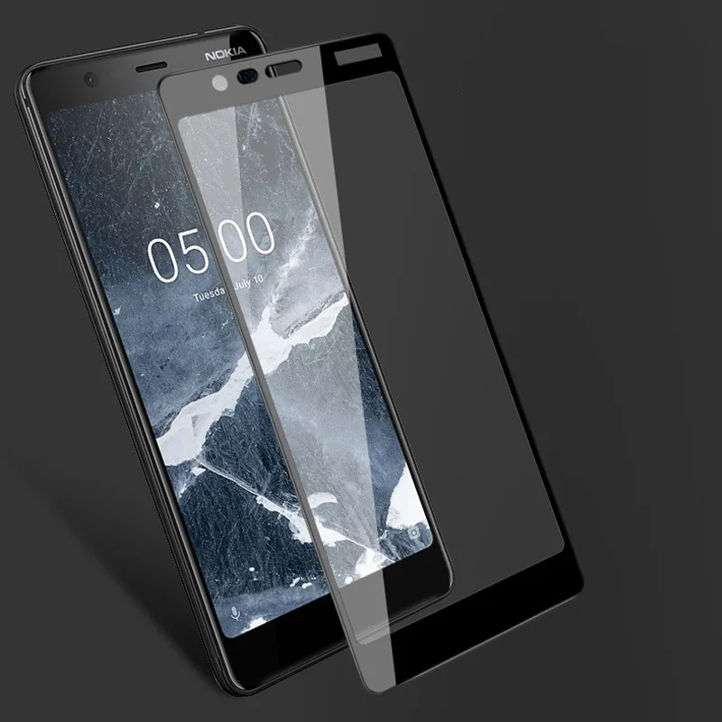 Protector de pantalla para Nokia 5,1, pel&iacute;cula para Nokia 5 2018, vidrio templado para Nokia 5,1, pel&iacute;cula protectora de vidrio de cubierta completa, 2 uds.-2