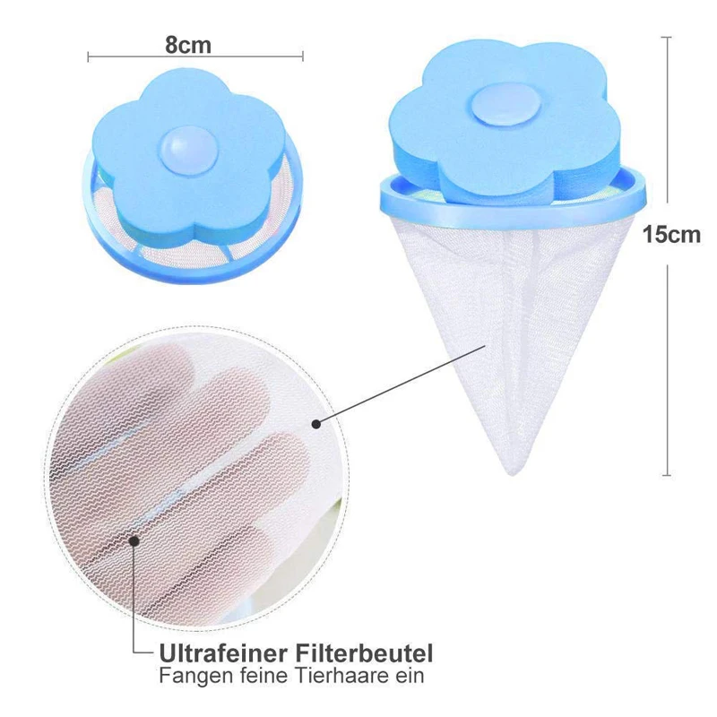3Pcs/set Washing Machine Filter Bag Hair Remover Floating Universal Net Bag Hair Removal Decontamination Filter Laundry Bag